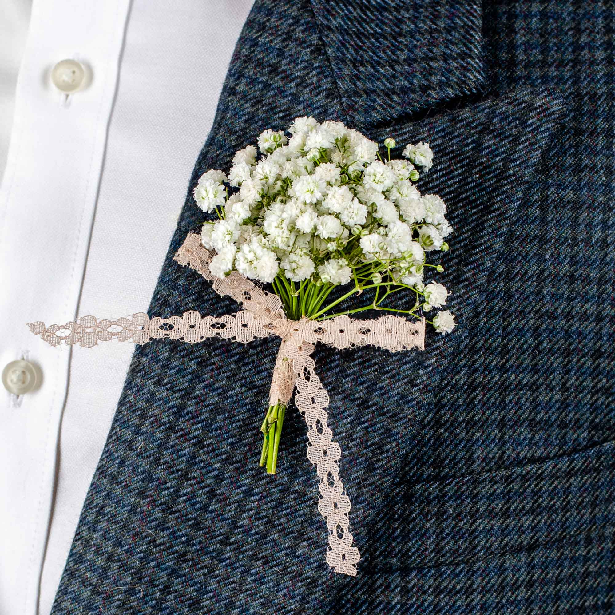Danny Baby's Breath Boutonniere