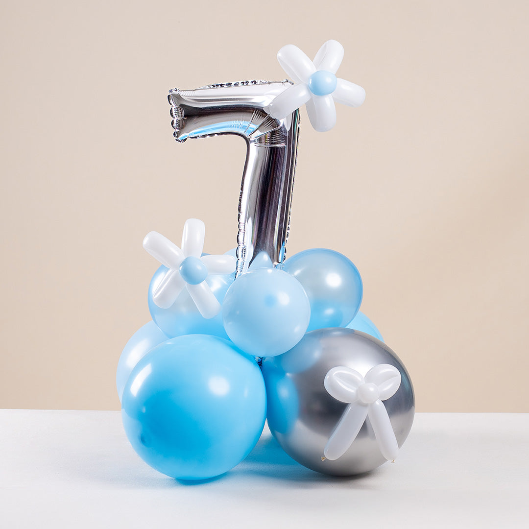 Baby Blue Mini Marquee Number Birthday Balloon