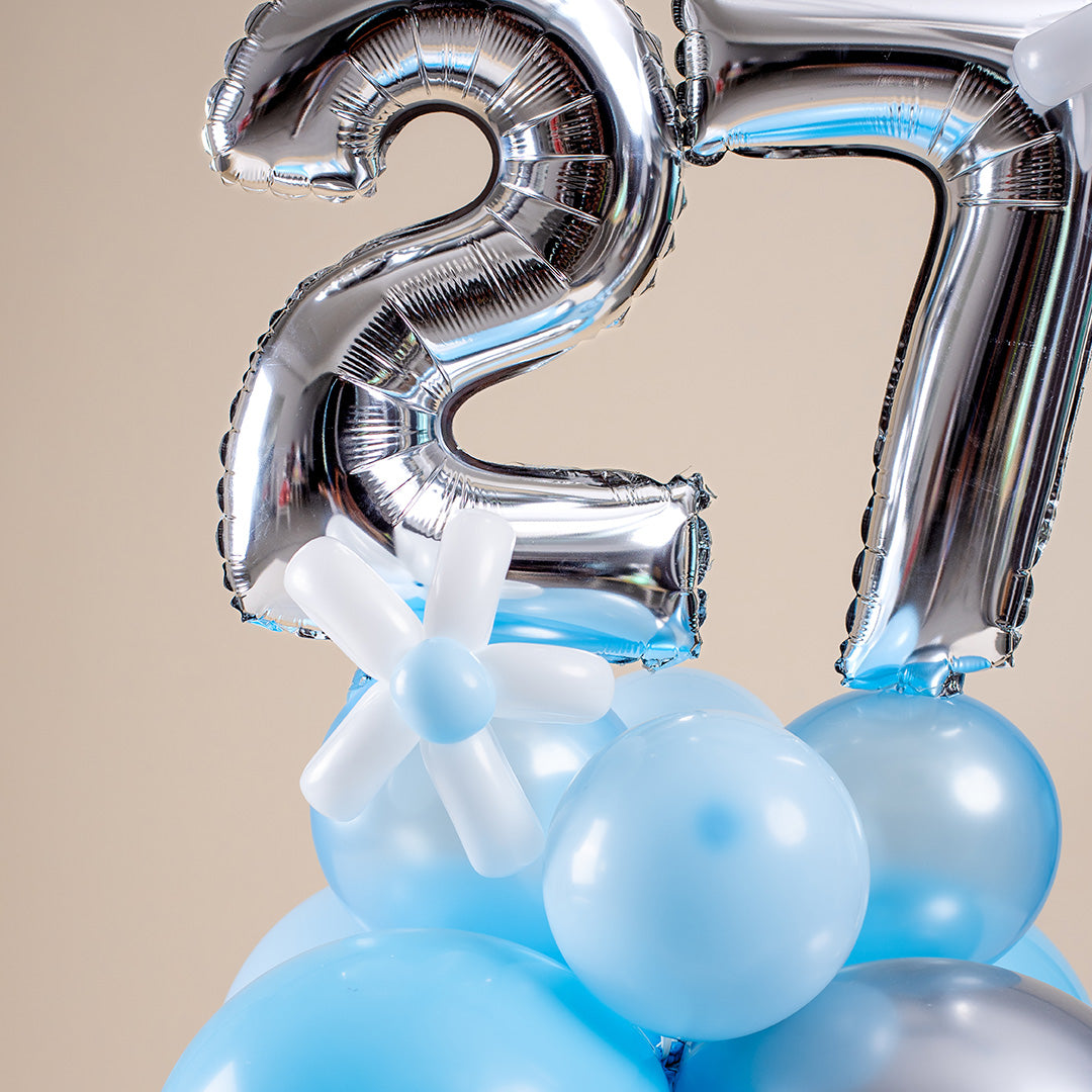 Baby Blue Mini Marquee Number Birthday Balloon