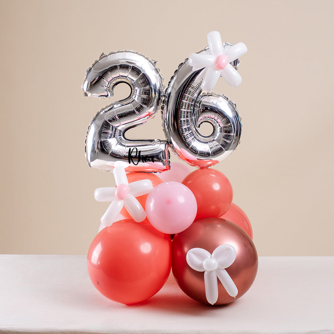 Rose Gold Mini Marquee Number Birthday Balloon