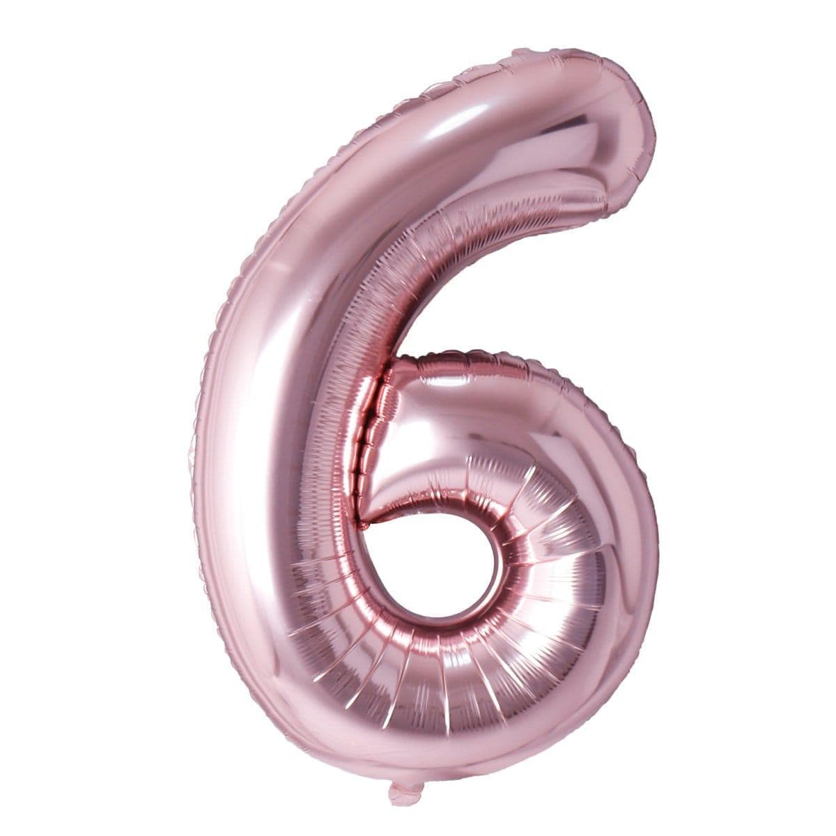 Rose Gold Number 6 Foil Balloon (14 in)