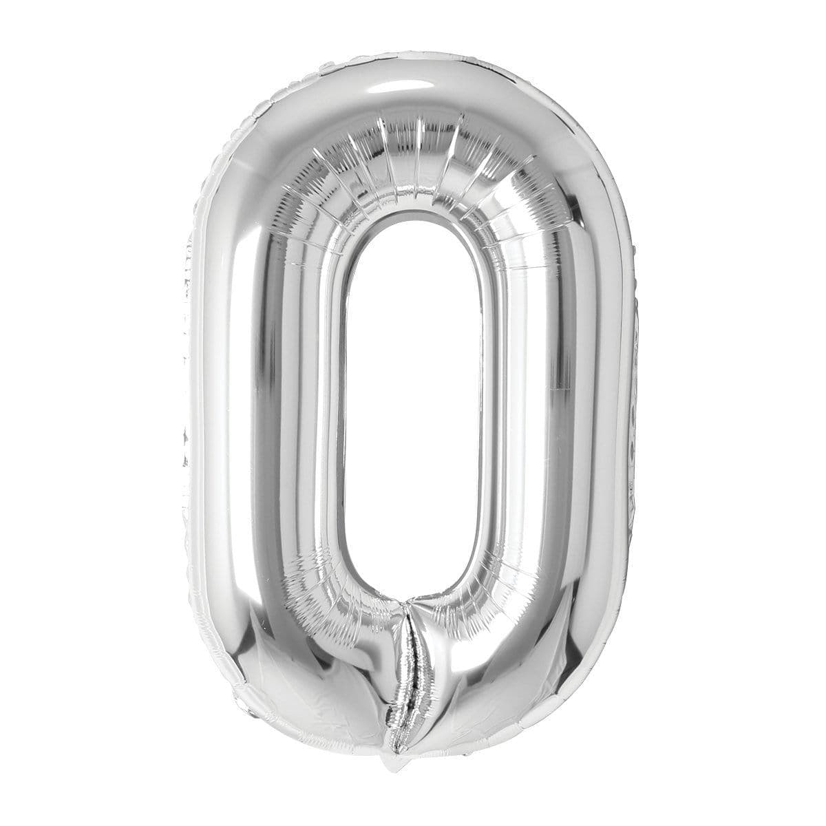 Silver Number 0 Foil Balloon (32 in)