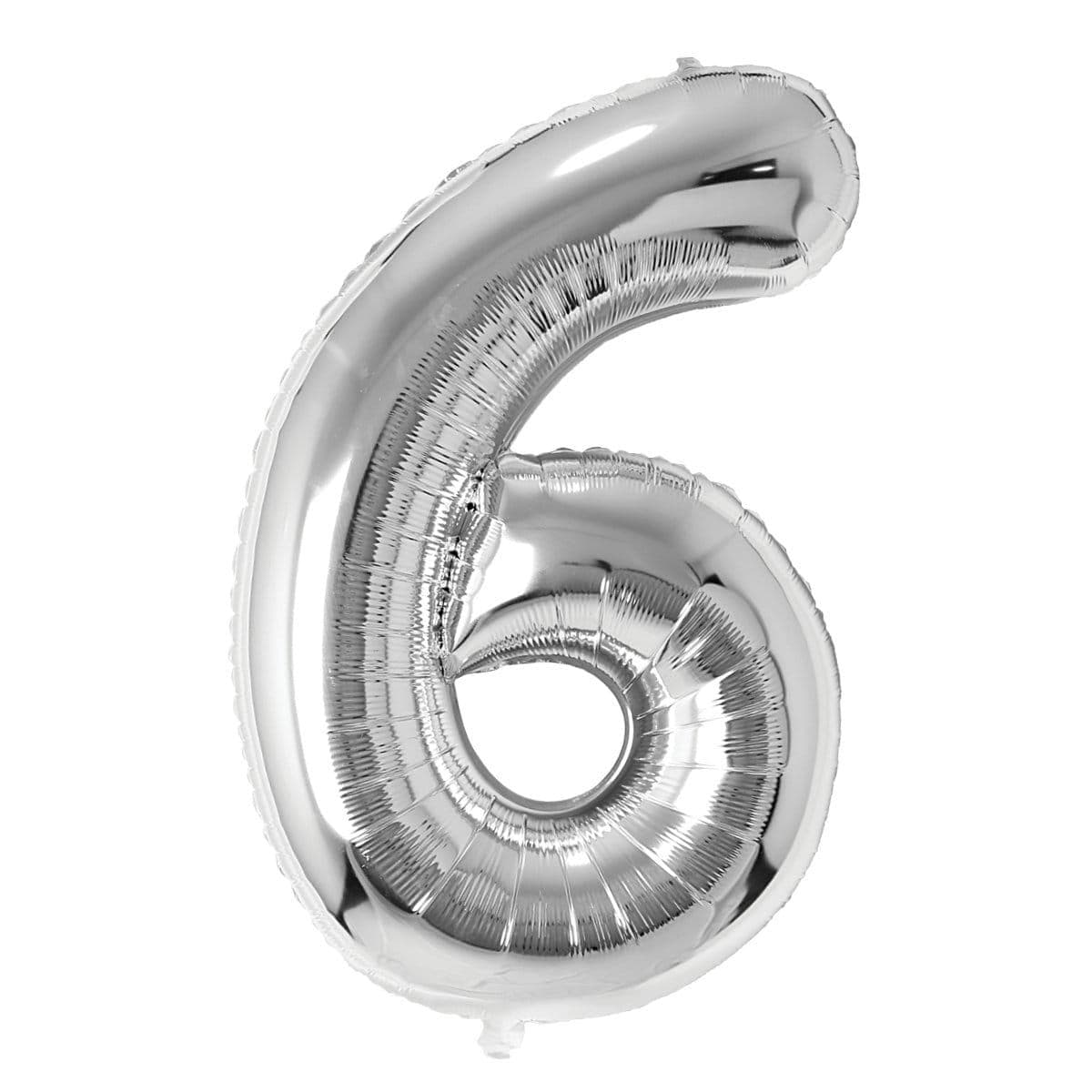 Silver Number 6 Foil Balloon (32 in)