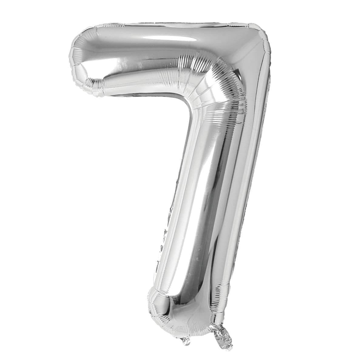 Silver Number 7 Foil Balloon (32 in)