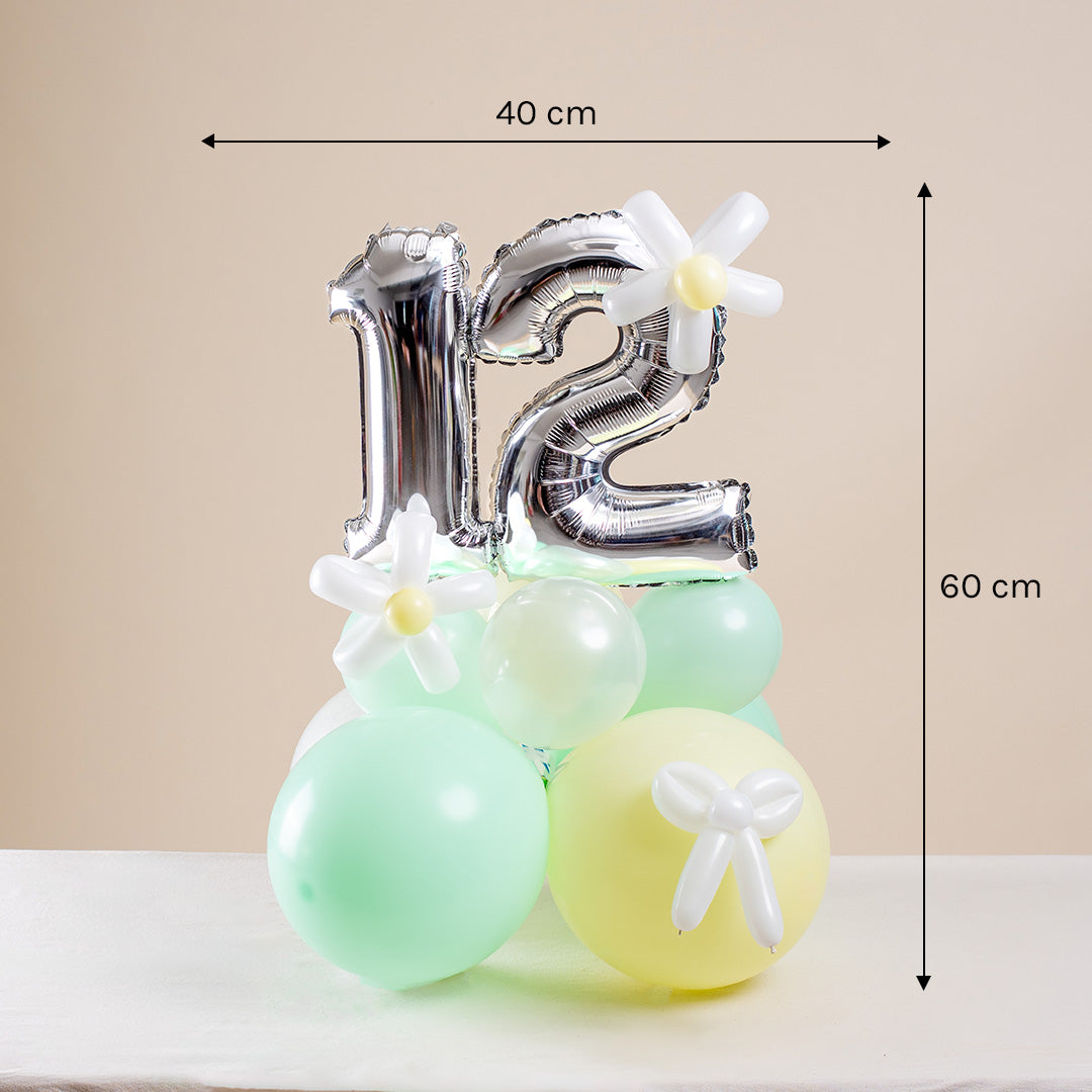 Vespa Mint Mini Marquee Number Birthday Balloon