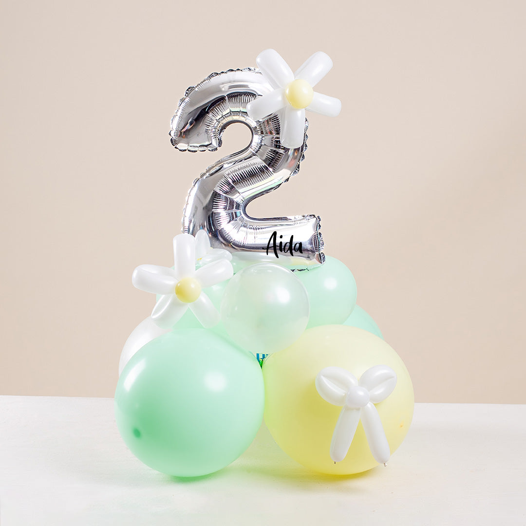 Vespa Mint Mini Marquee Number Birthday Balloon