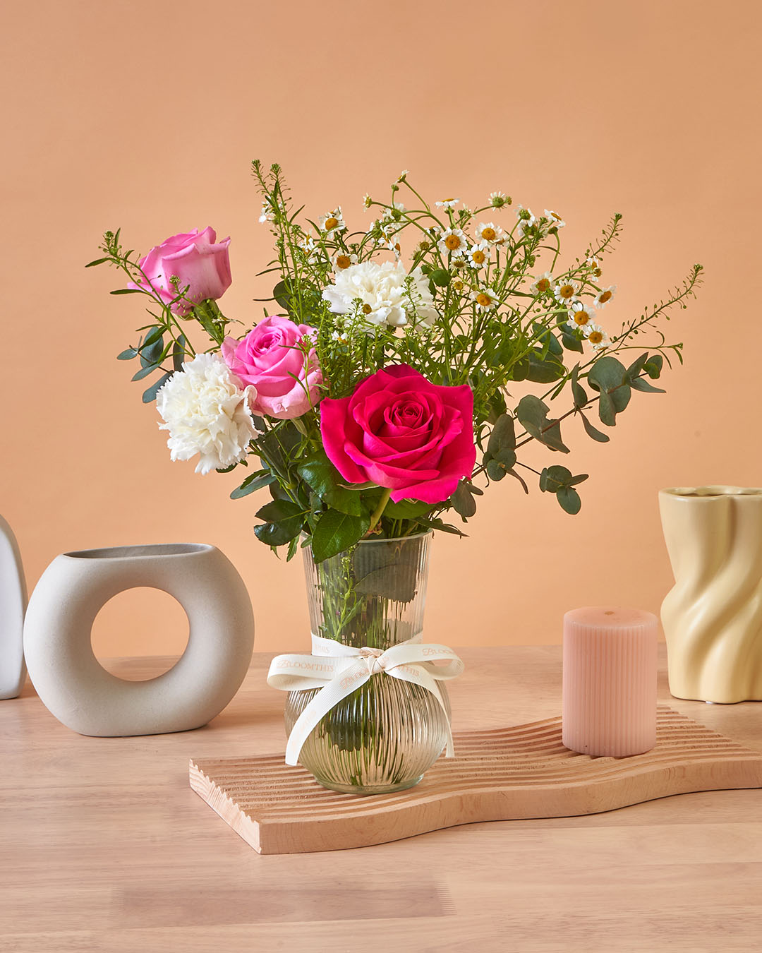 Imelda Cherry Pink Rose Mini BloomBag & Vase (MDV)