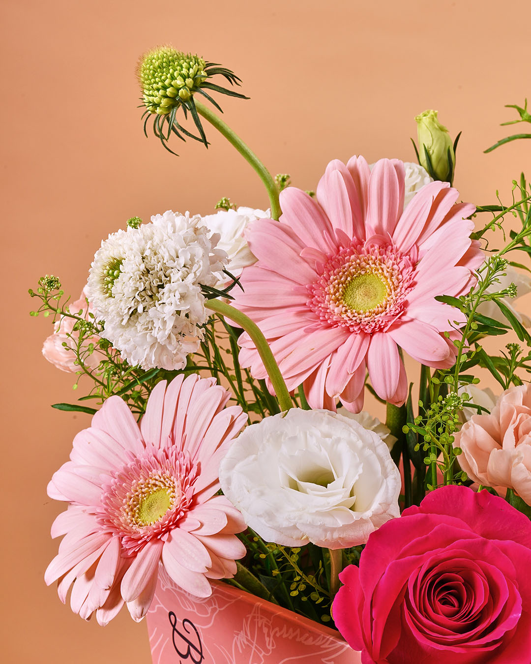 Imogen Pink Rose Mini BloomBag & Vase (MDV)