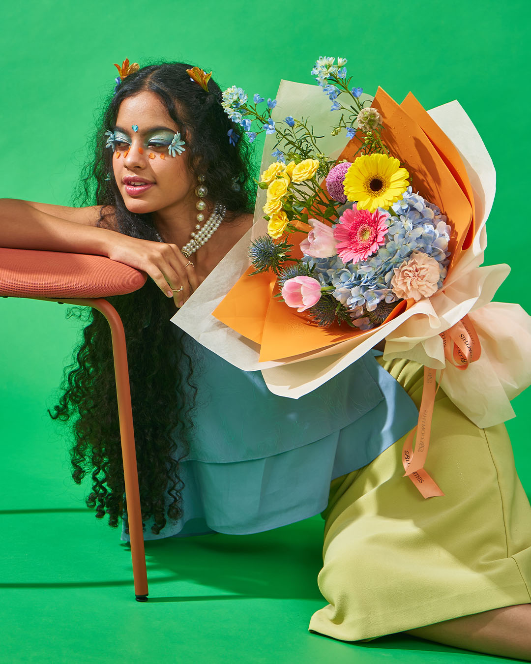 boujee blue hydrangea bouquet