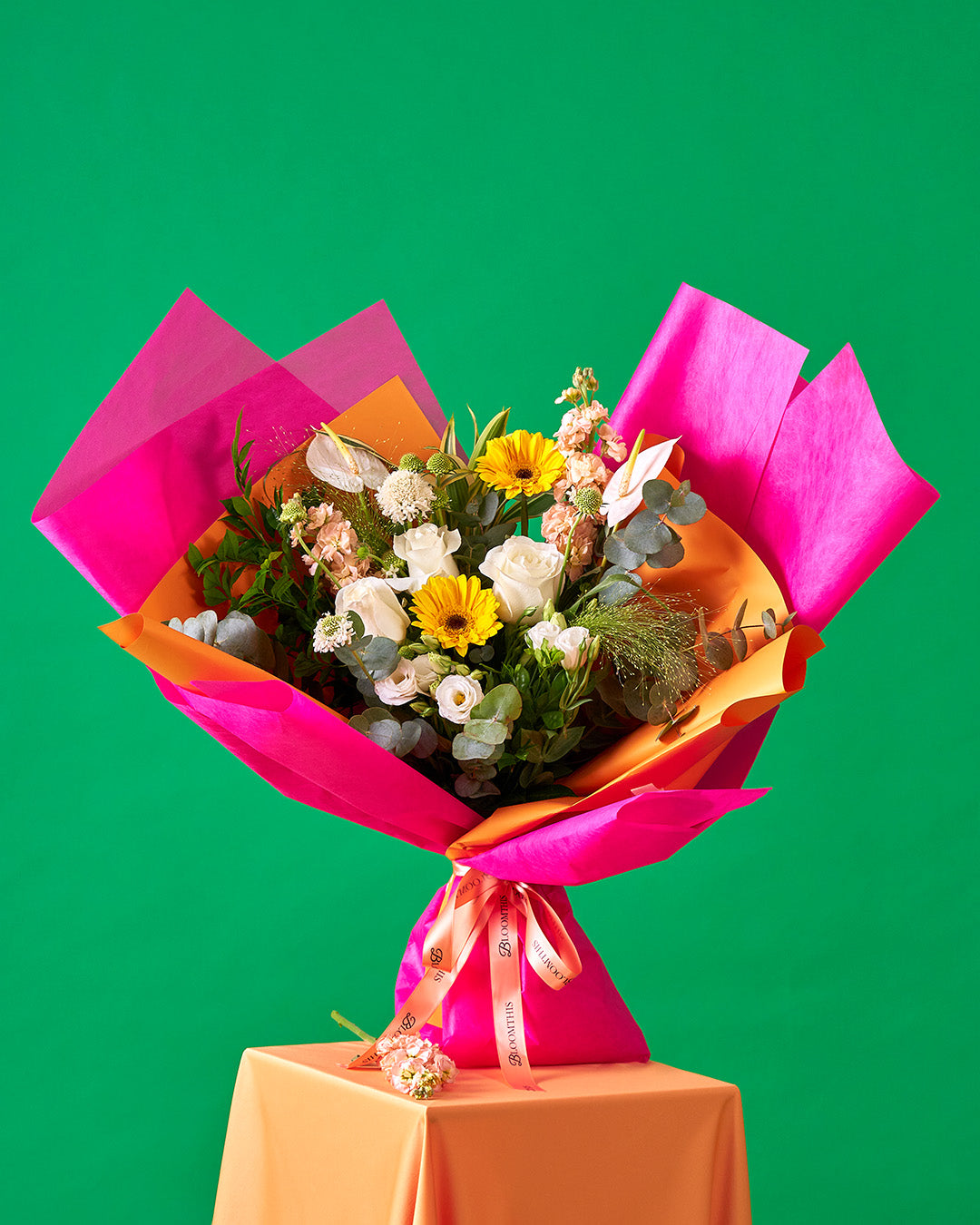 EXTRA white rose bouquet