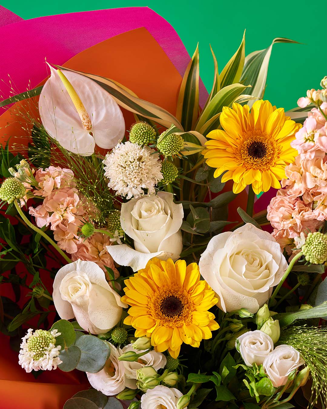 EXTRA white rose bouquet