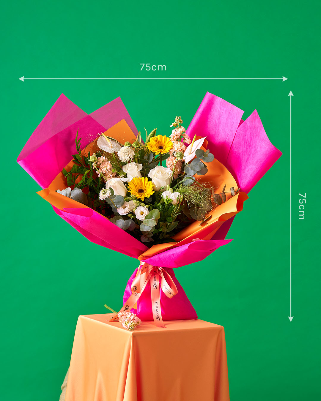 EXTRA white rose bouquet