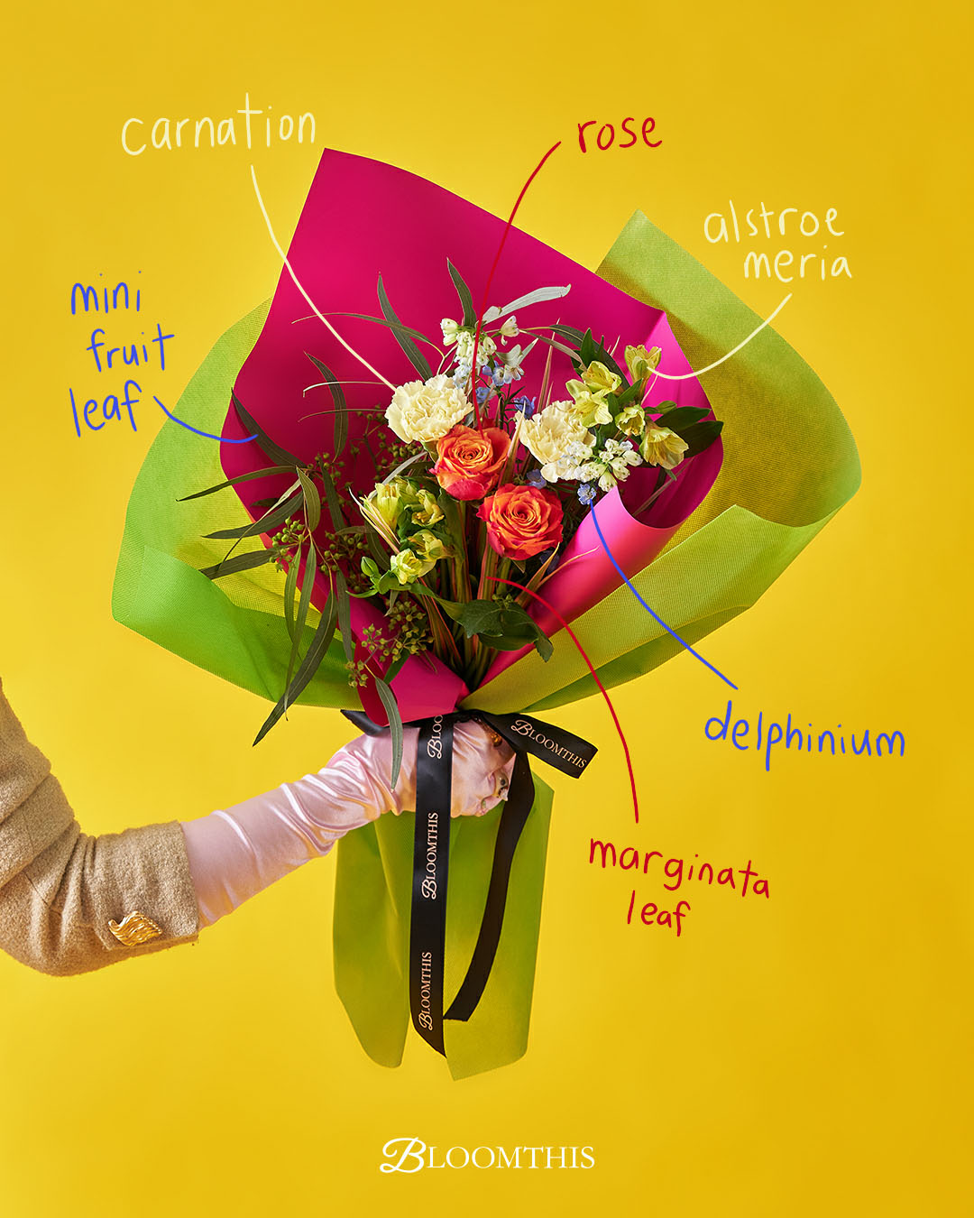 for the gram orange rose bouquet