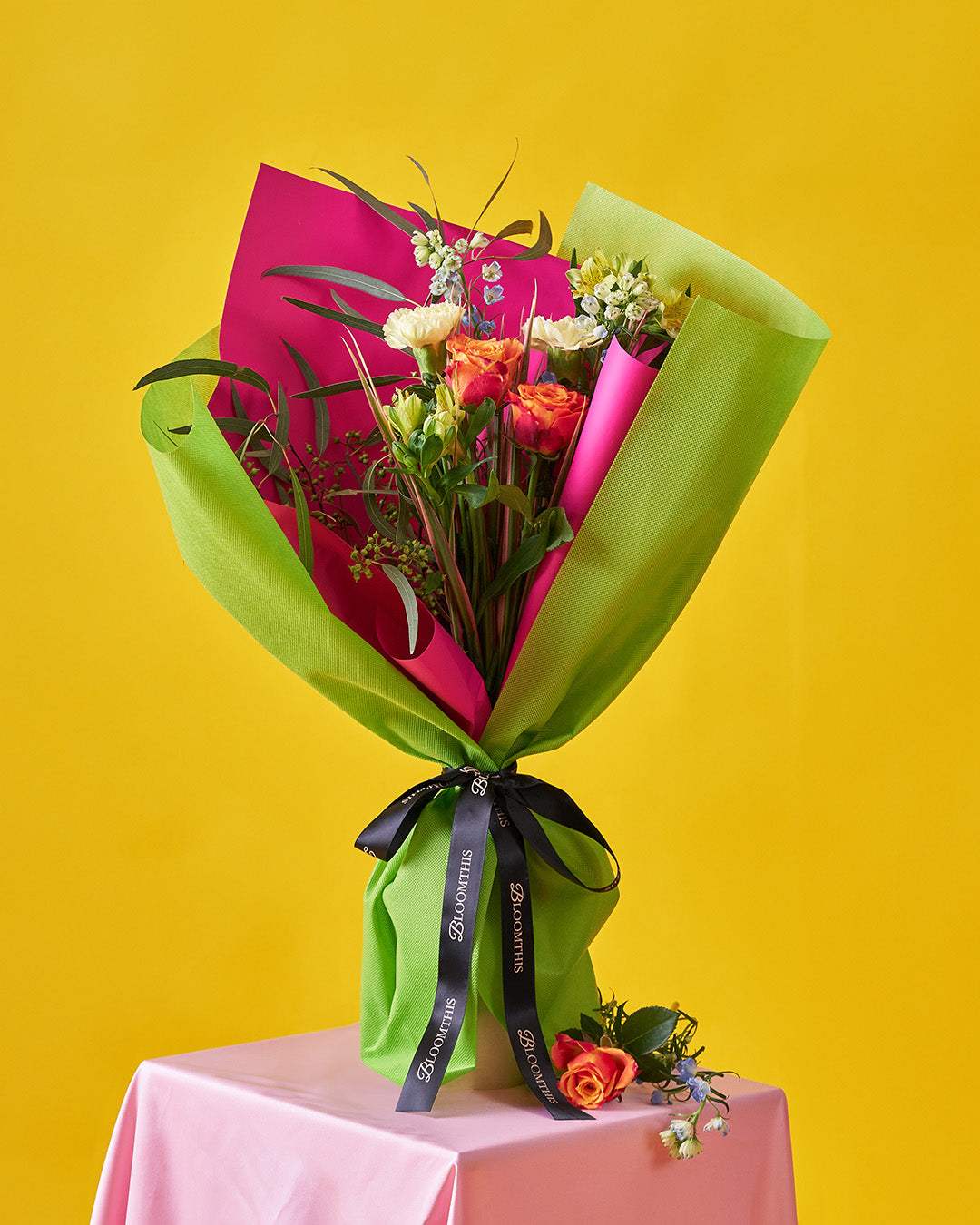 for the gram orange rose bouquet
