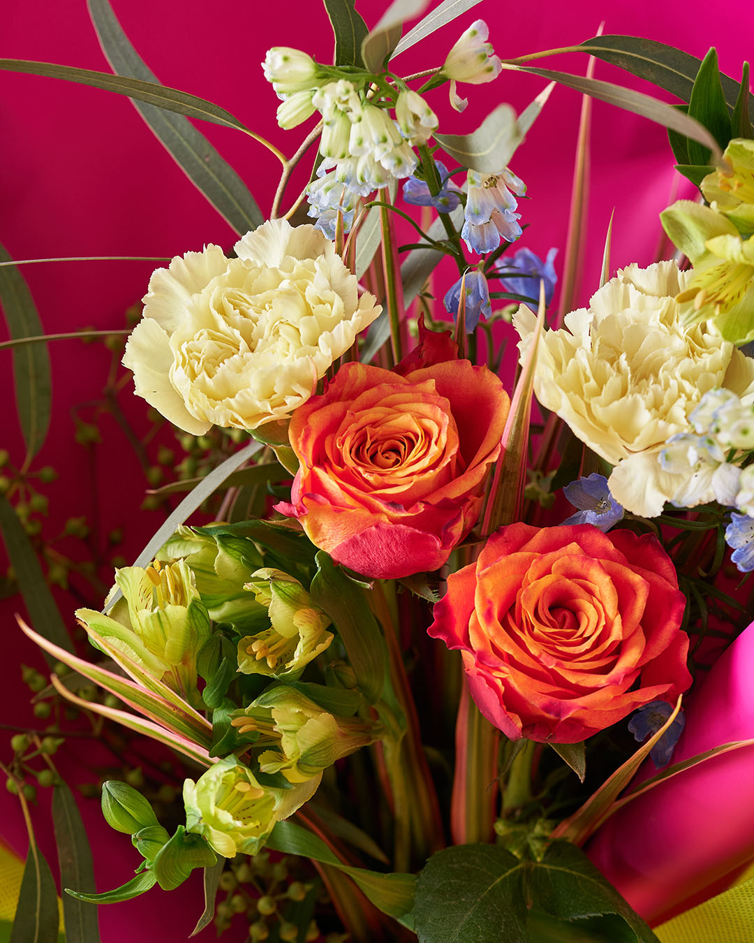 for the gram orange rose bouquet