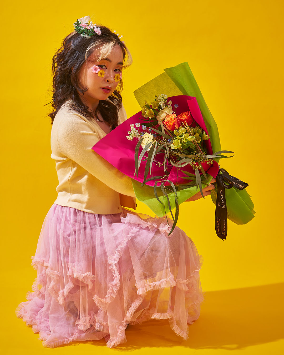 for the gram orange rose bouquet