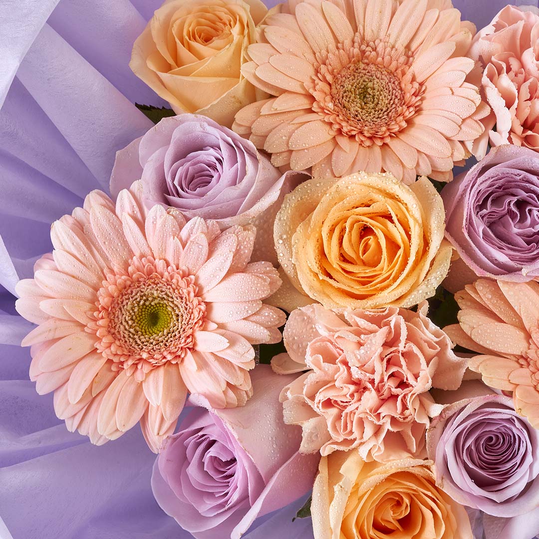 Ivonne Lilac Rose Petal Bouquet