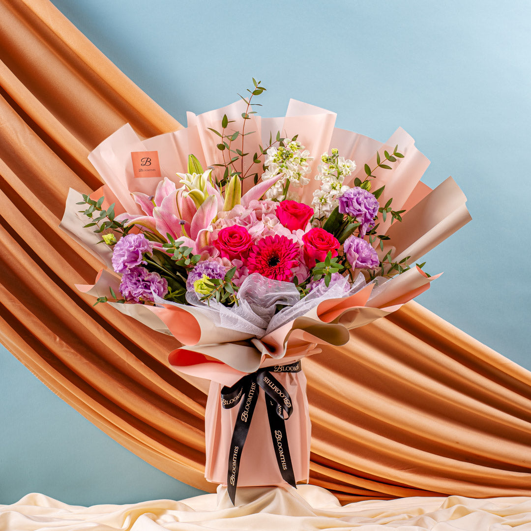 Sera Pink Lily Bouquet (VD)