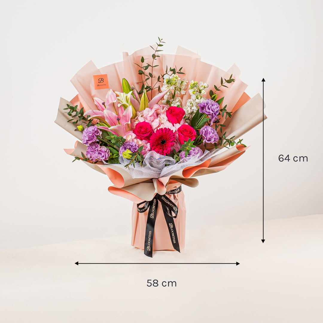 Sera Pink Lily Bouquet (VD)