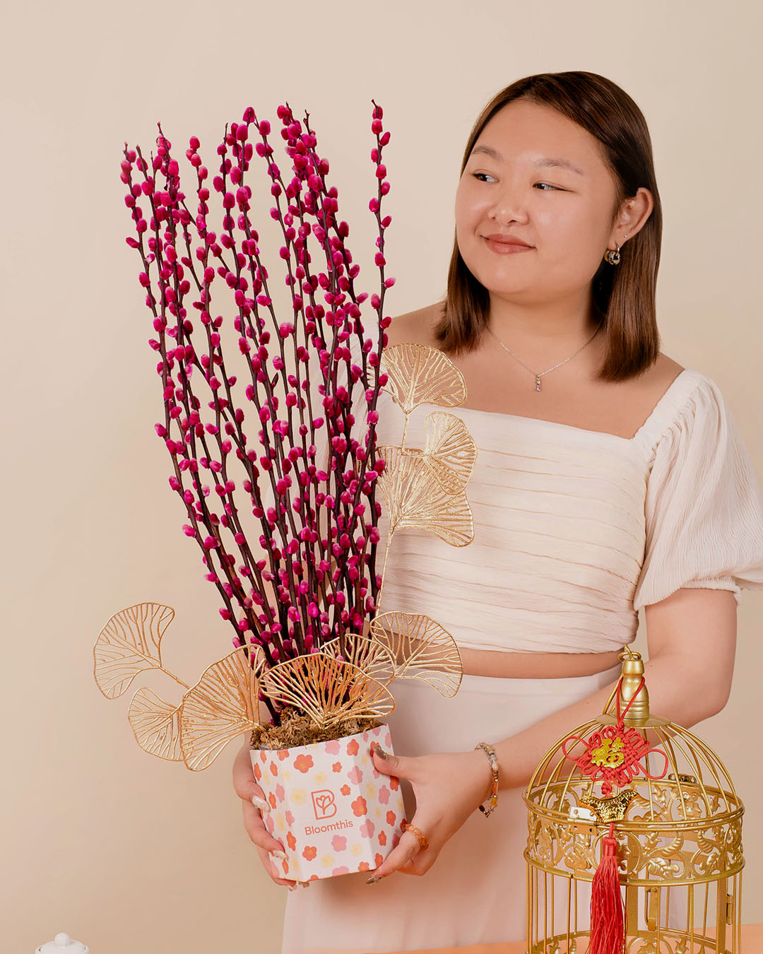 Pussy Willow Chinese New Year Flower Box 2026