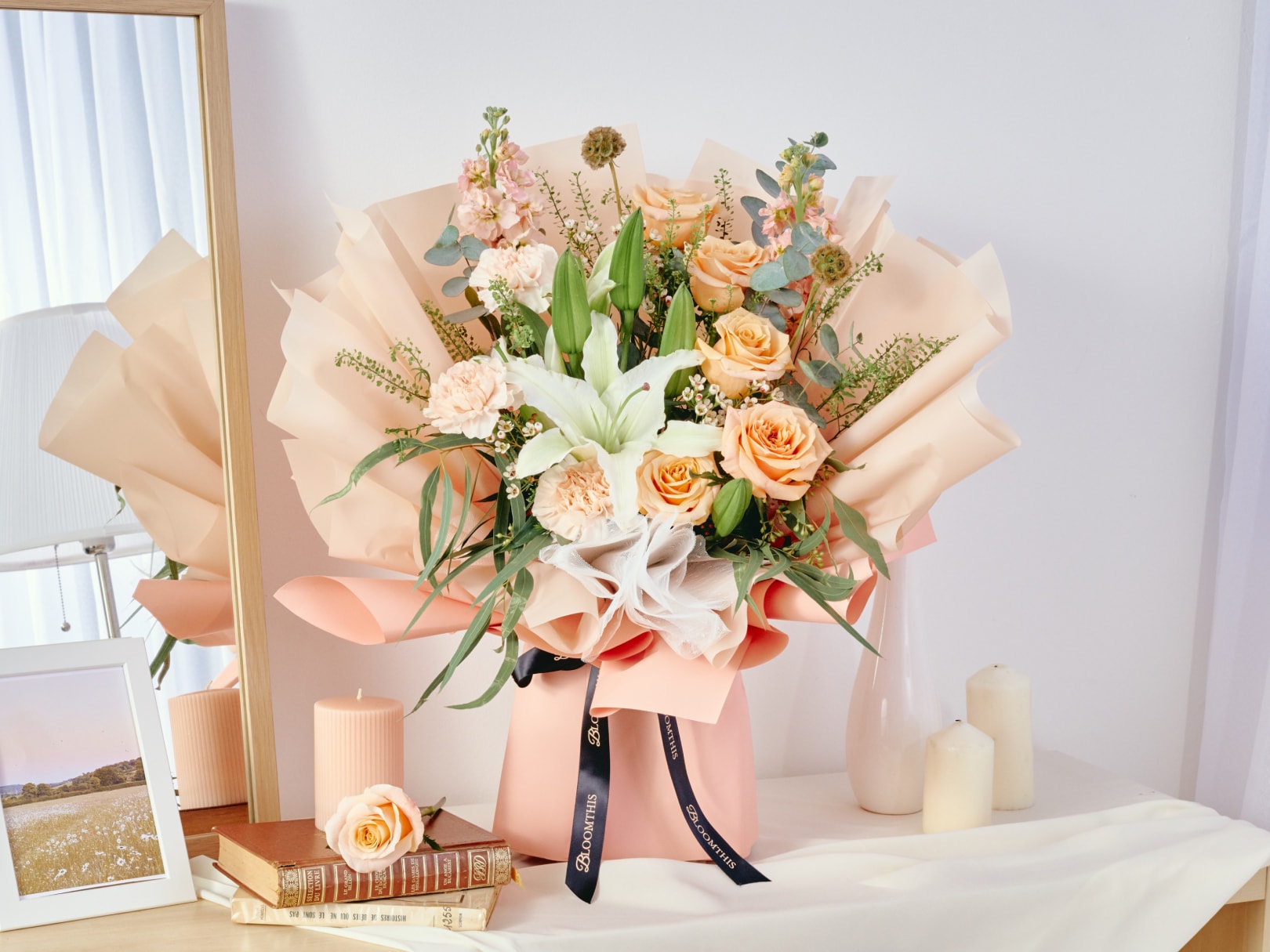 bloomthis-flower-colour-peach-usp-01-delicate-peach-flower-bouquets