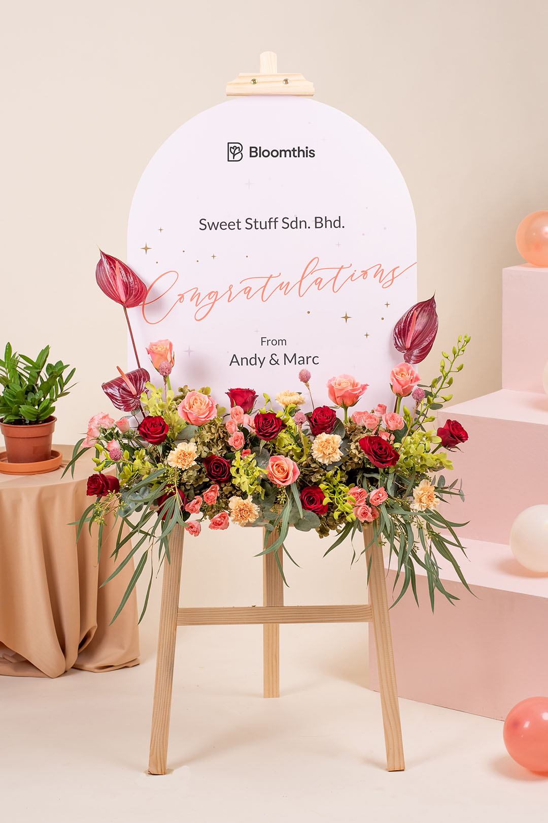 anthurium blom opening Astounding Red Anthurium Grand Opening Flower Stand | Free Delivery