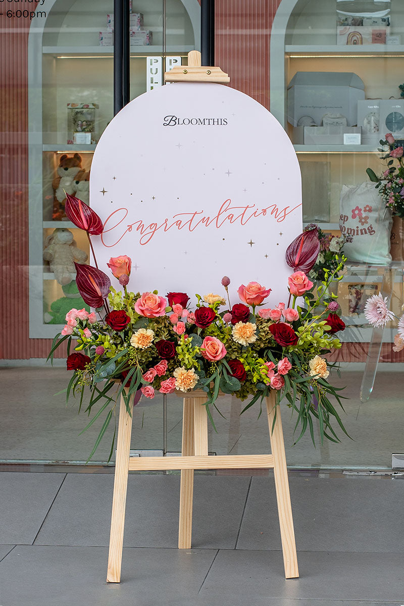 Astounding Red Anthurium Grand Opening Flower Stand