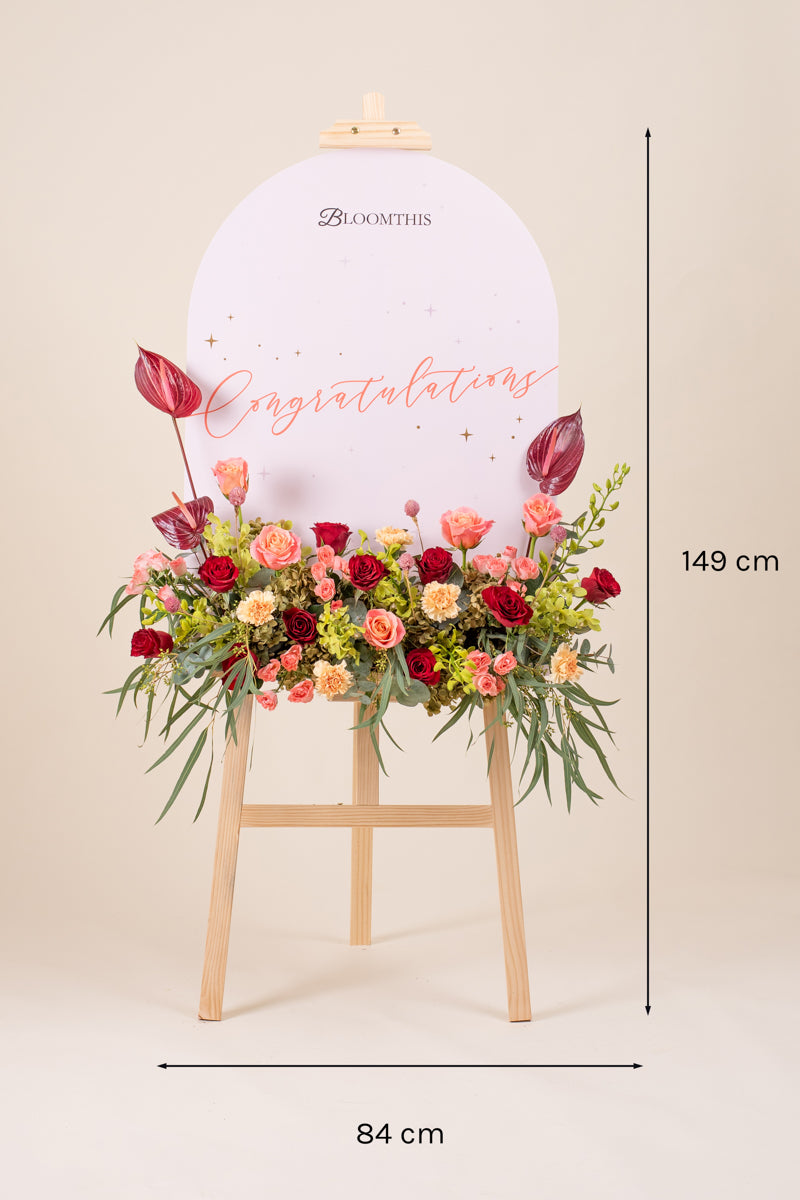 Astounding Red Anthurium Grand Opening Flower Stand