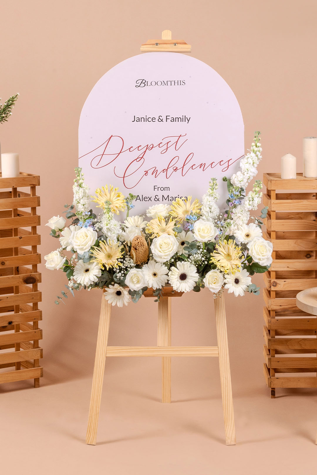 Tranquil Condolence & Funeral Flower Stand