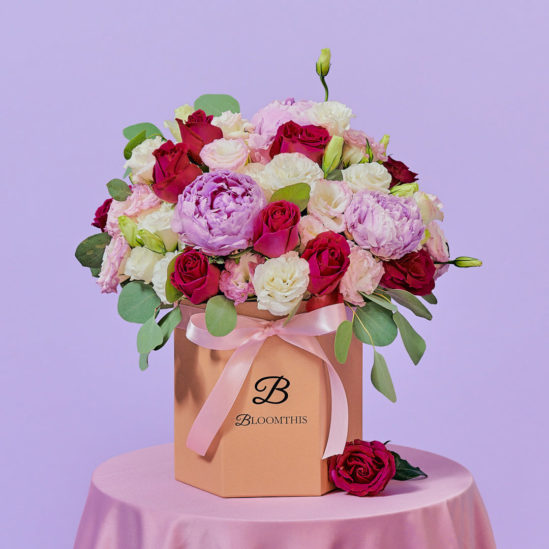Alyssa Rose & Peony Flower Box