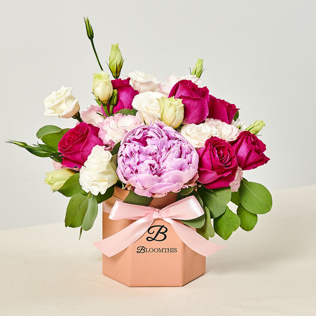 Alyssa Rose & Peony Flower Box