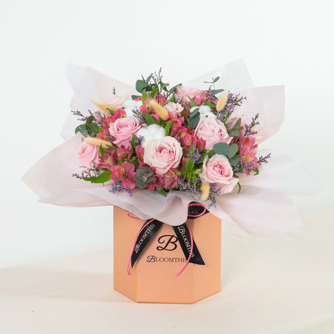 Esmerelda Pink Rose Flower Box