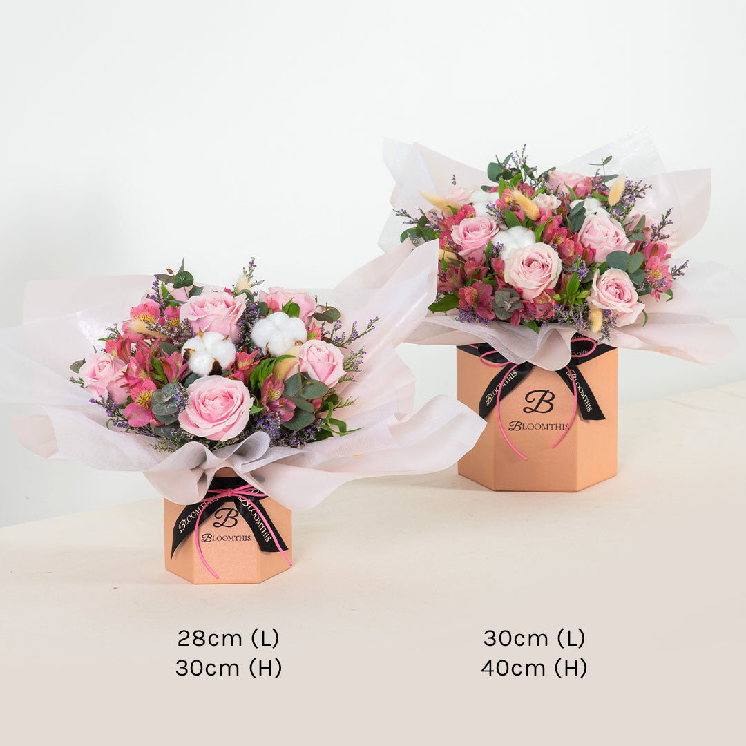 Esmerelda Pink Rose Flower Box (VD)