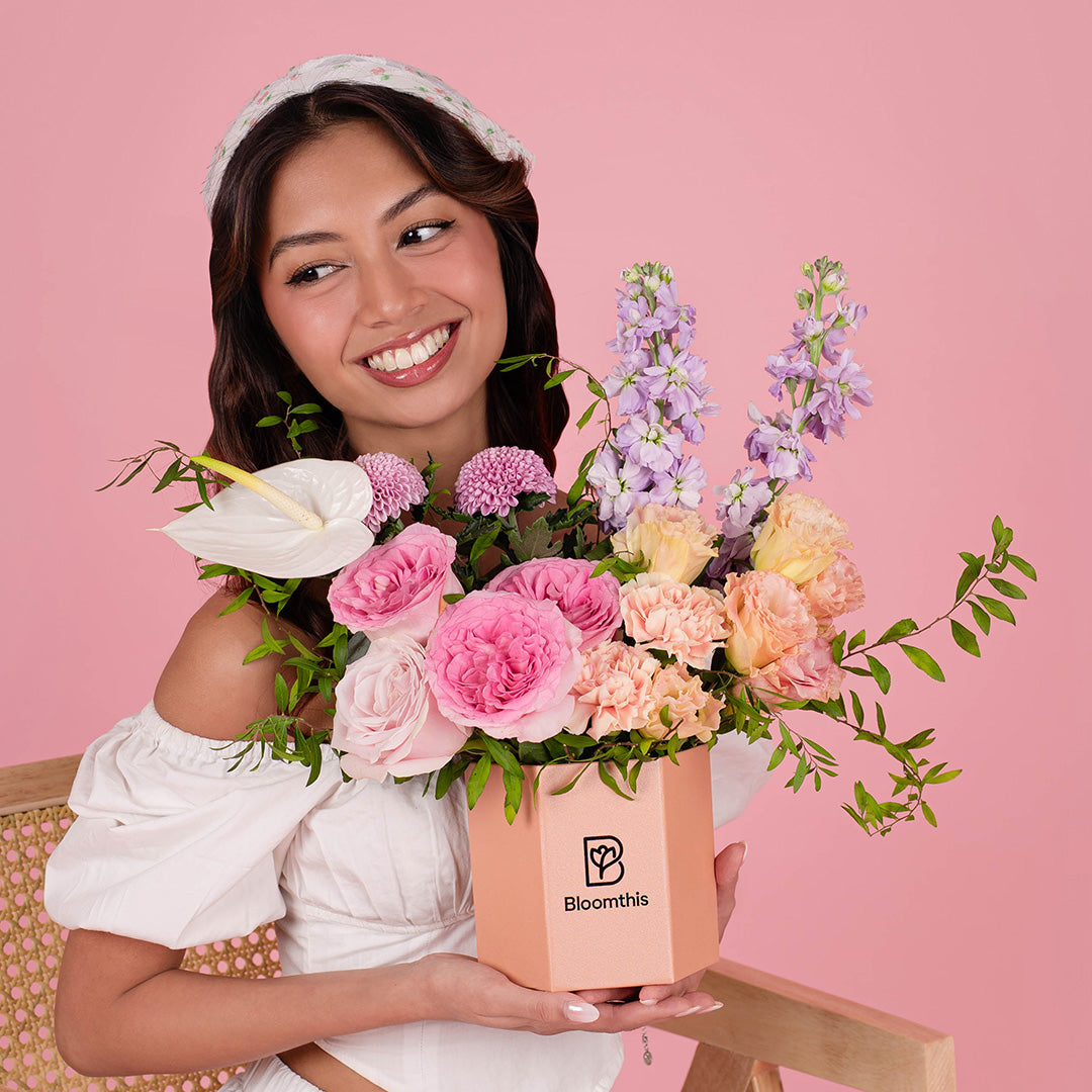 Haruka Pink Rose Flower Box