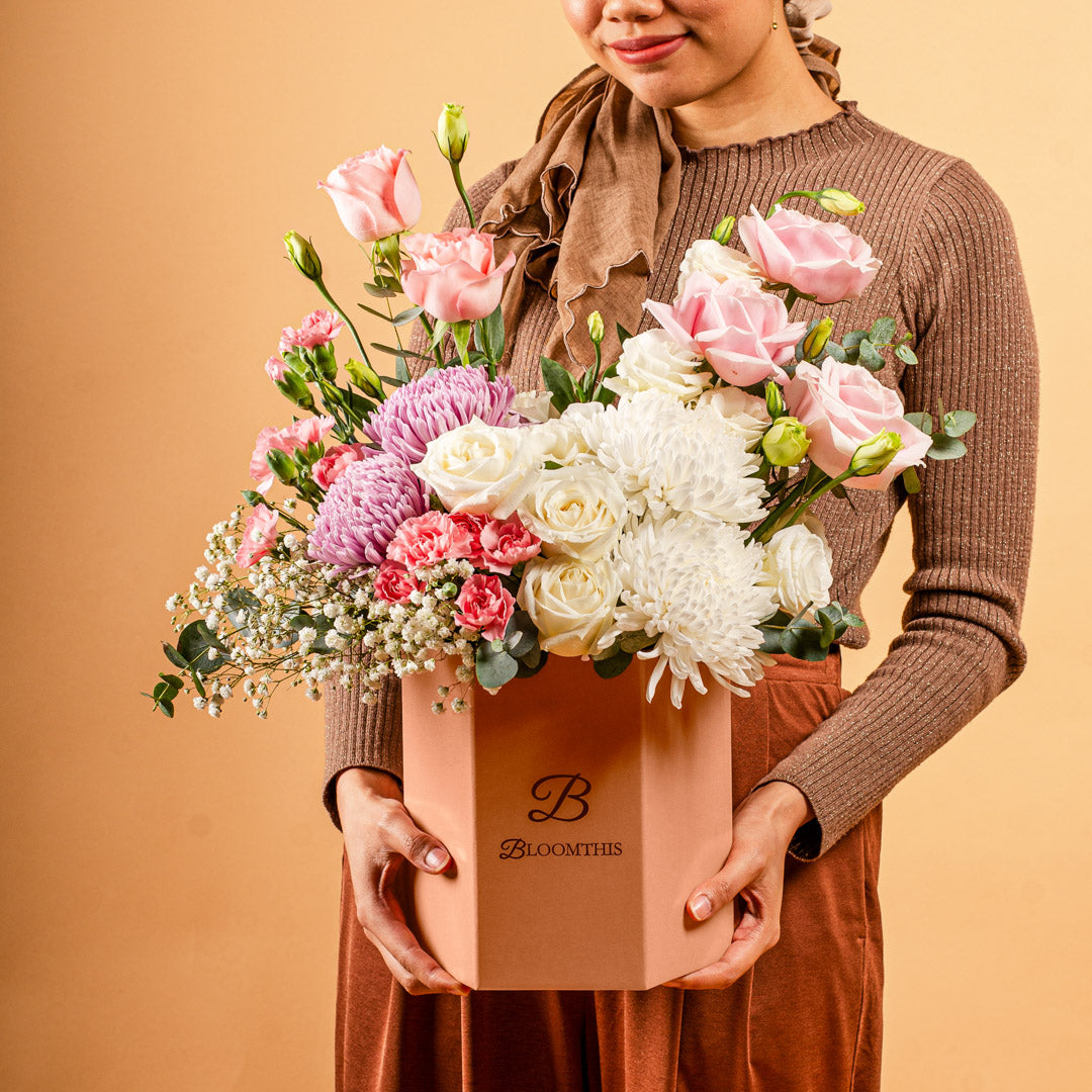 Joanne Rose & Chrysanthemum Flower Box