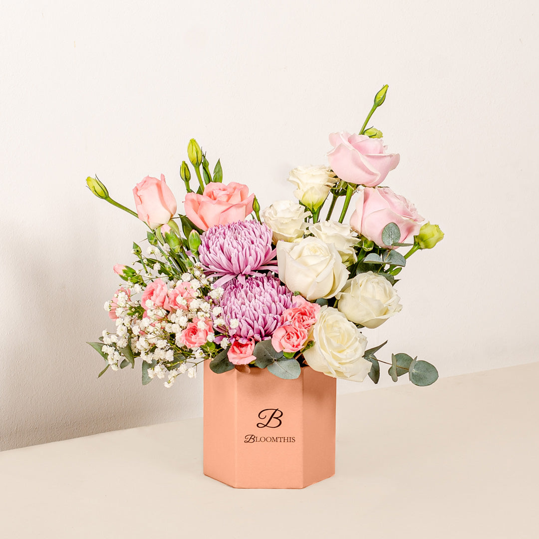 Joanne Rose & Chrysanthemum Flower Box