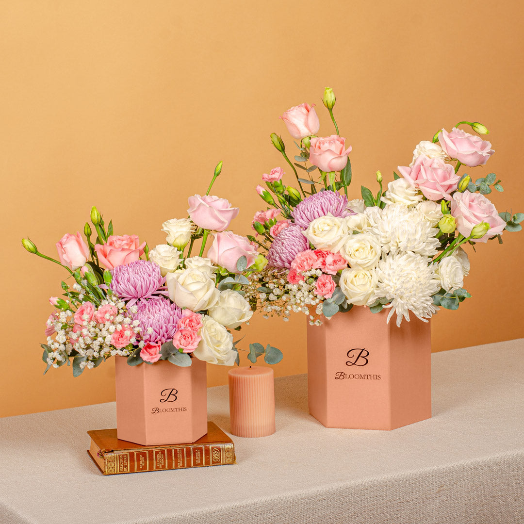 Joanne Rose & Chrysanthemum Flower Box