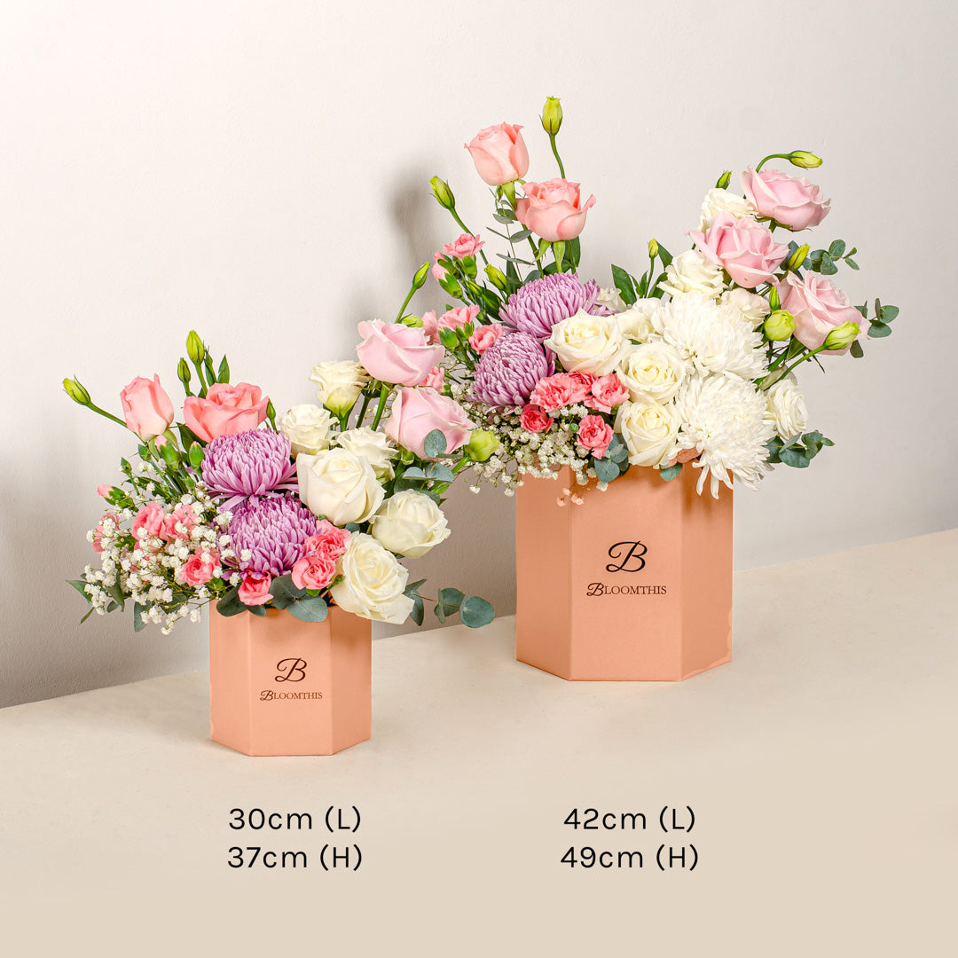 Joanne Rose & Chrysanthemum Flower Box