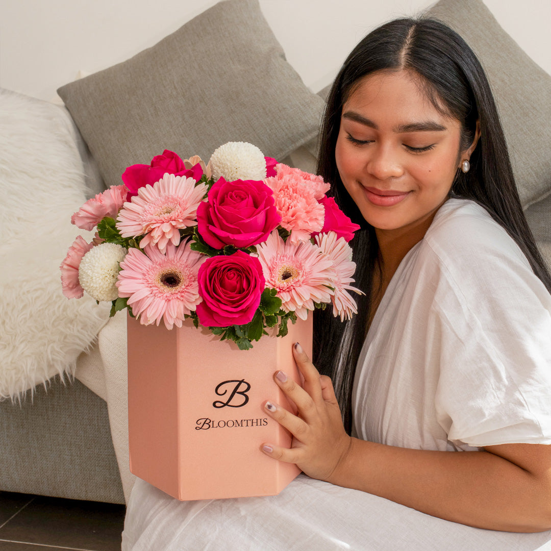 Marilyn Gerbera & Rose Flower Box (VD)