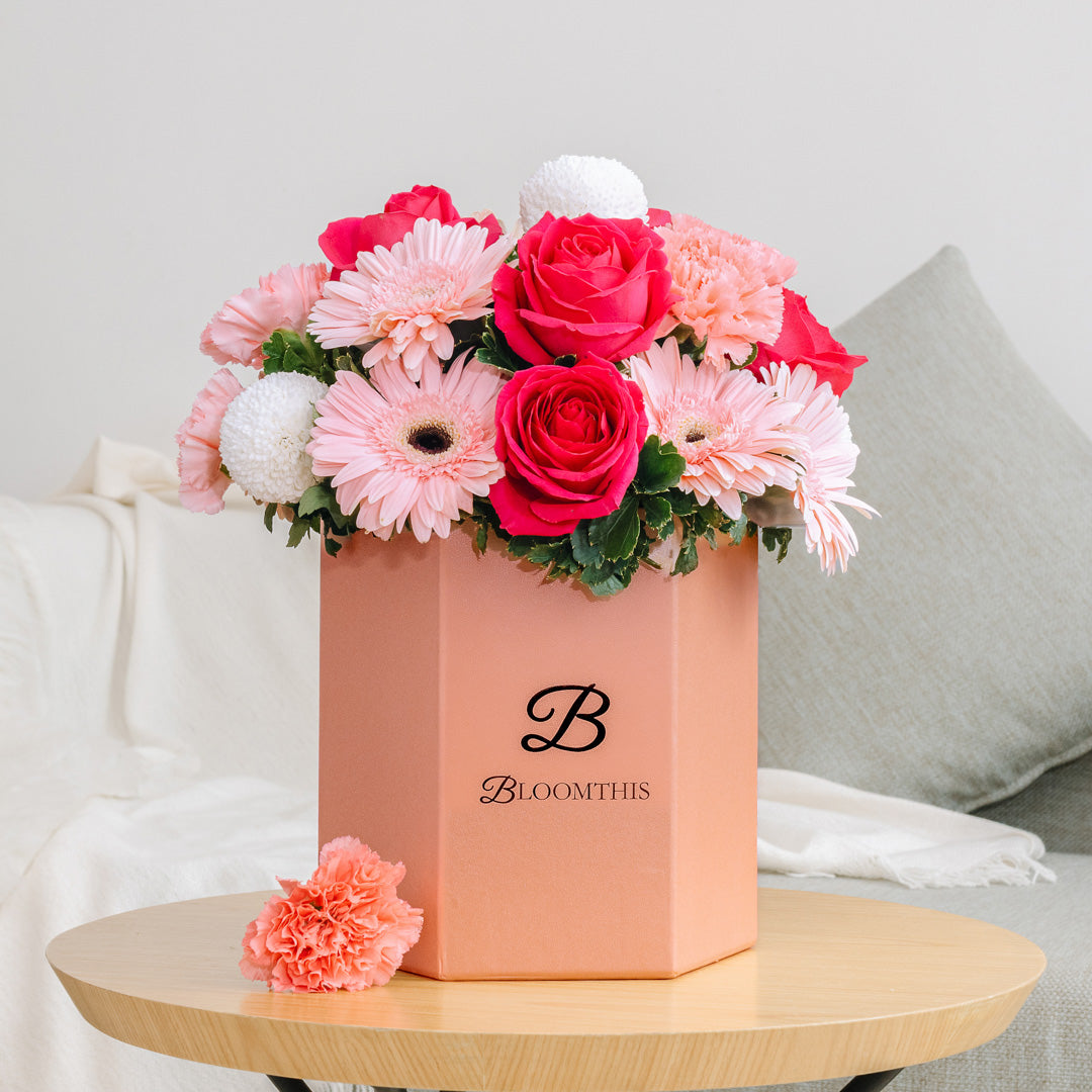 Marilyn Gerbera & Rose Flower Box