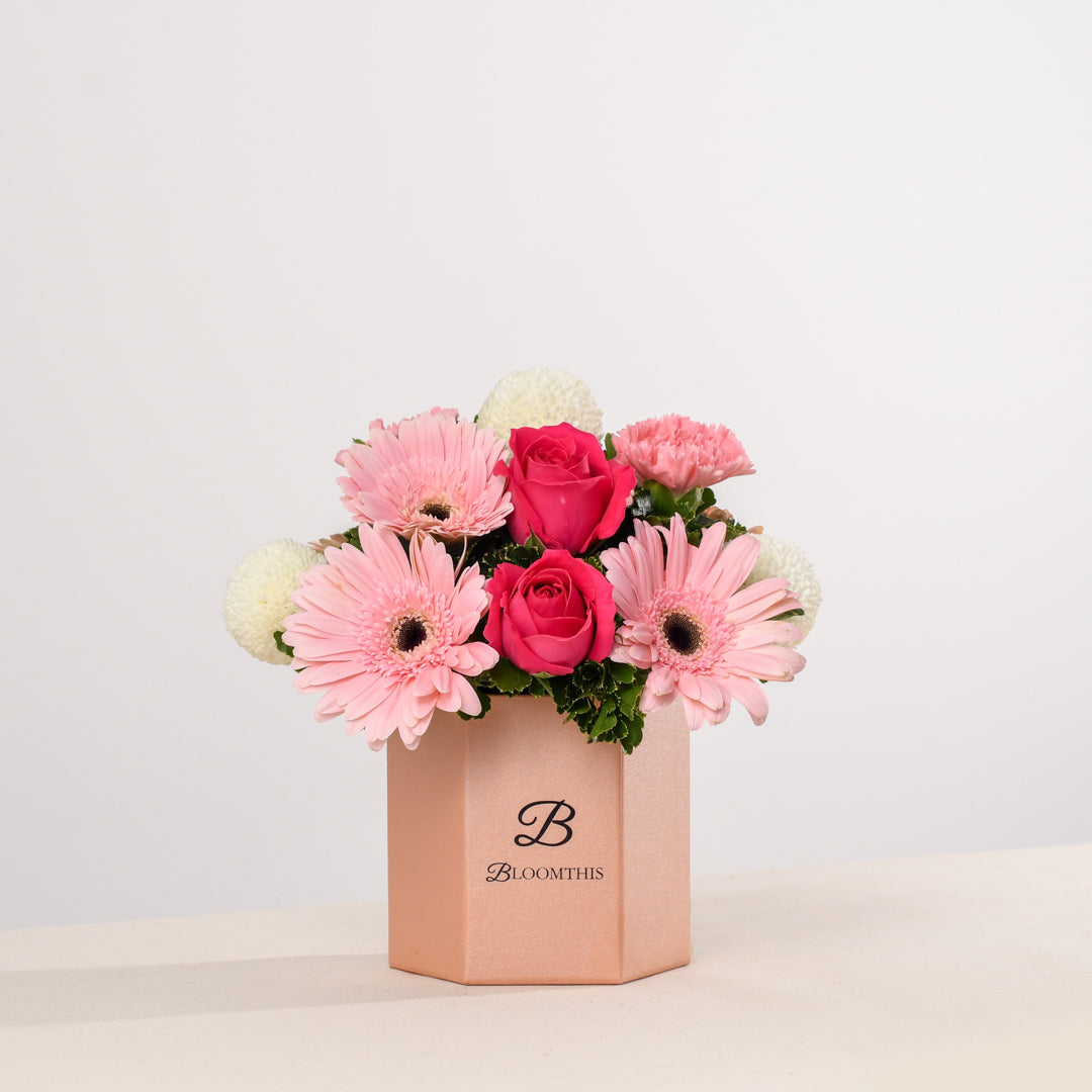 Marilyn Gerbera & Rose Flower Box (VD)
