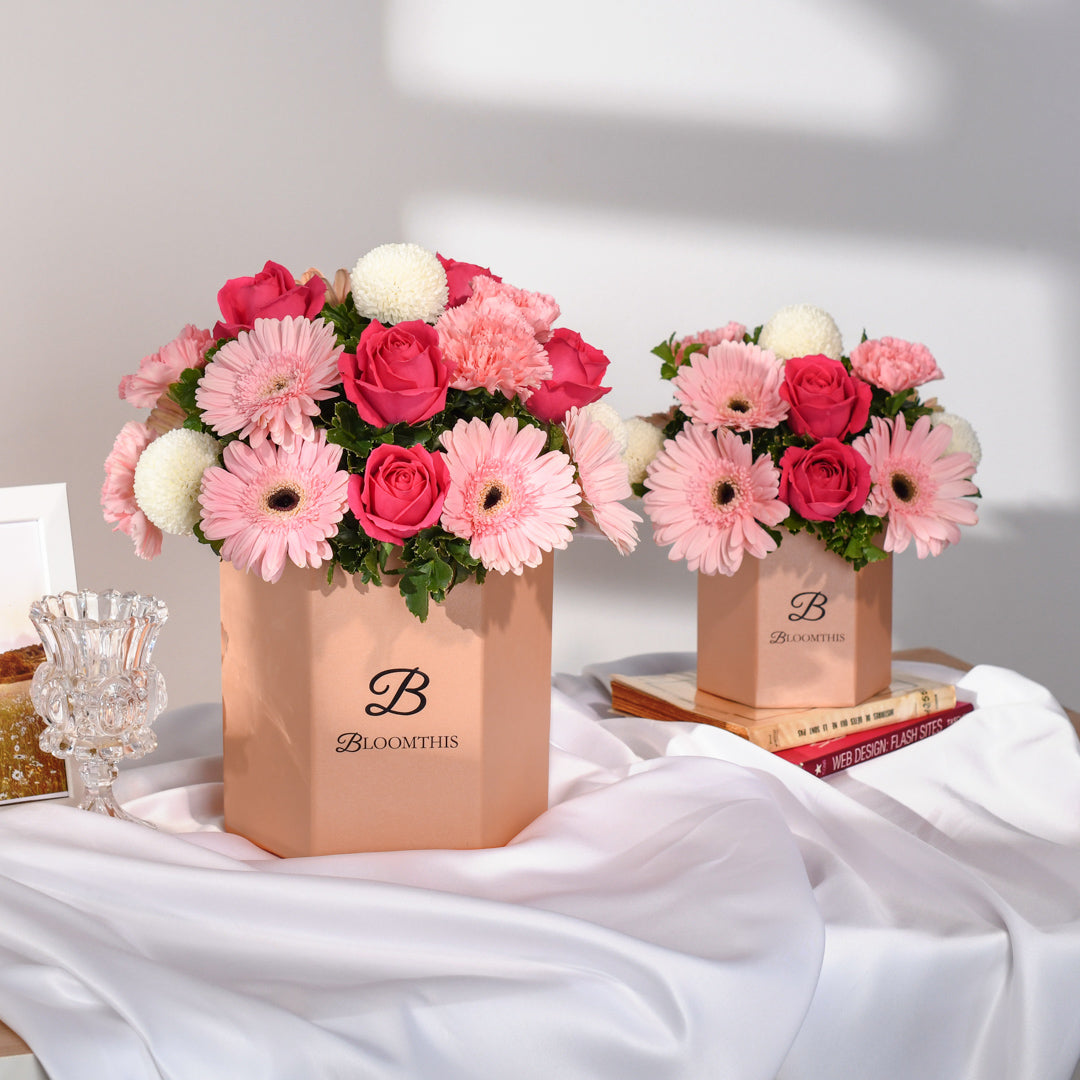 Marilyn Gerbera & Rose Flower Box