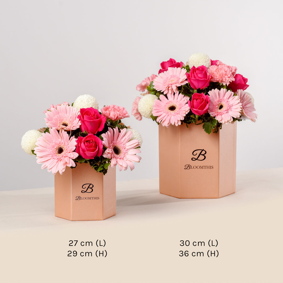 Marilyn Gerbera & Rose Flower Box
