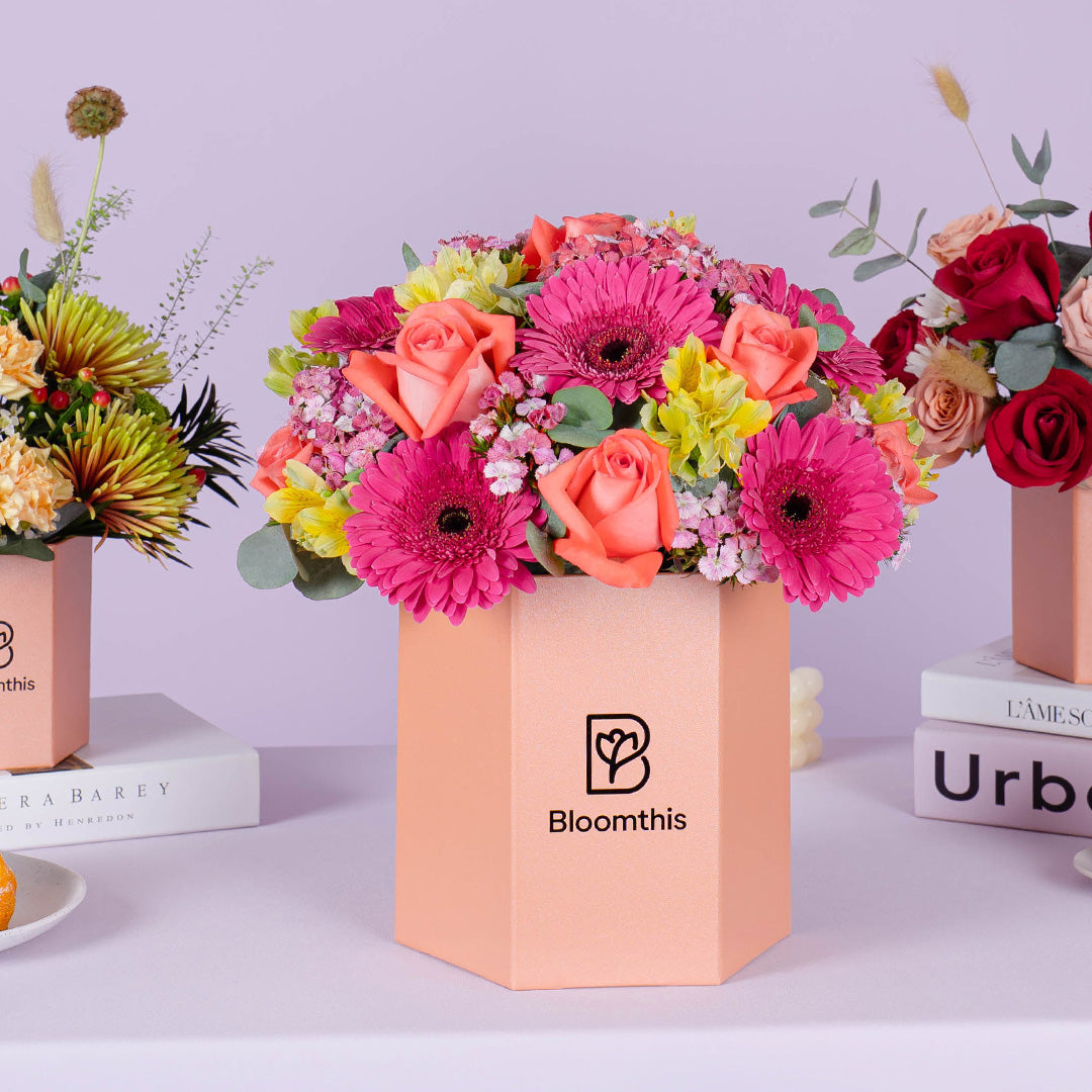 Matilda Gerbera & Rose Flower Box