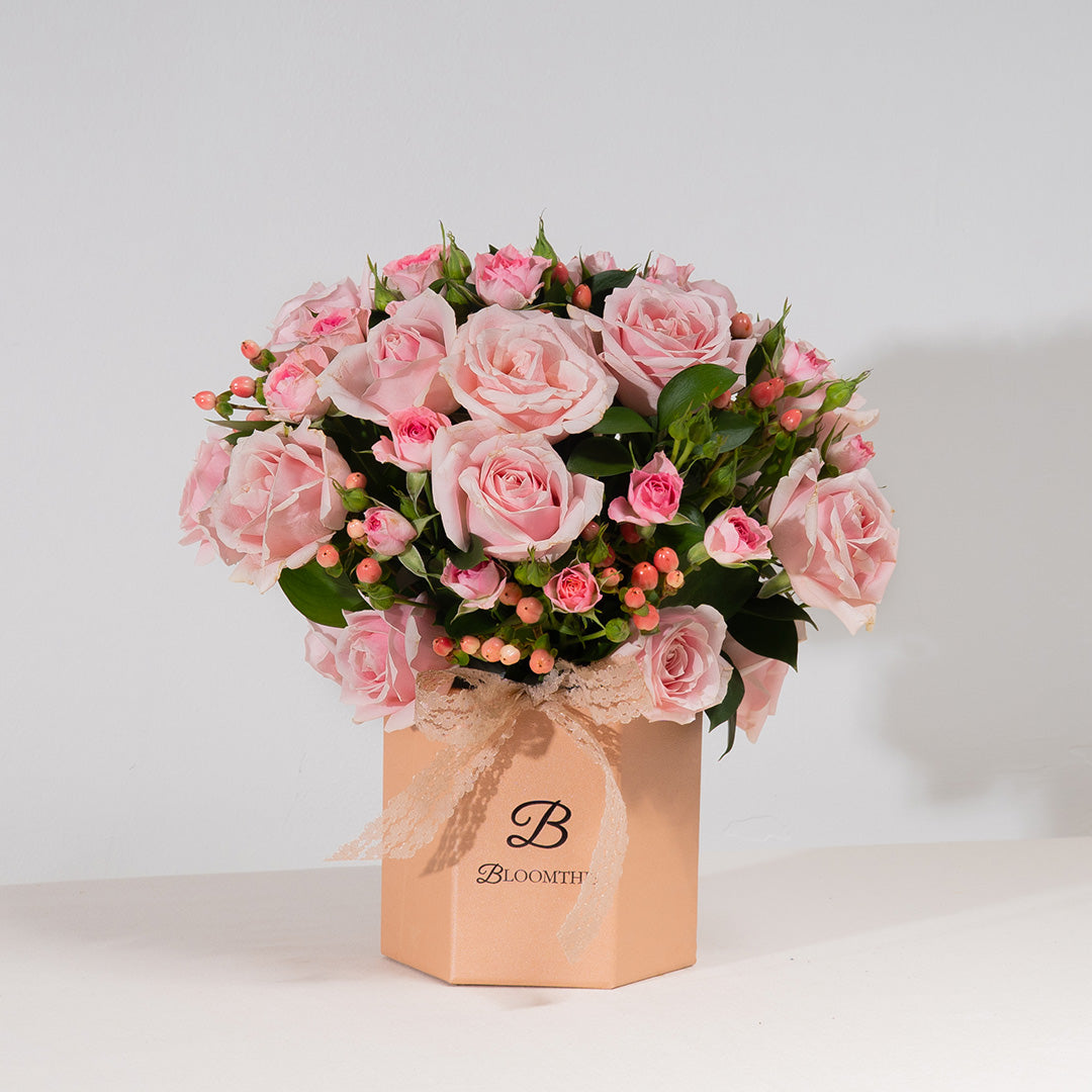 Melisa Pink Rose Flower Box