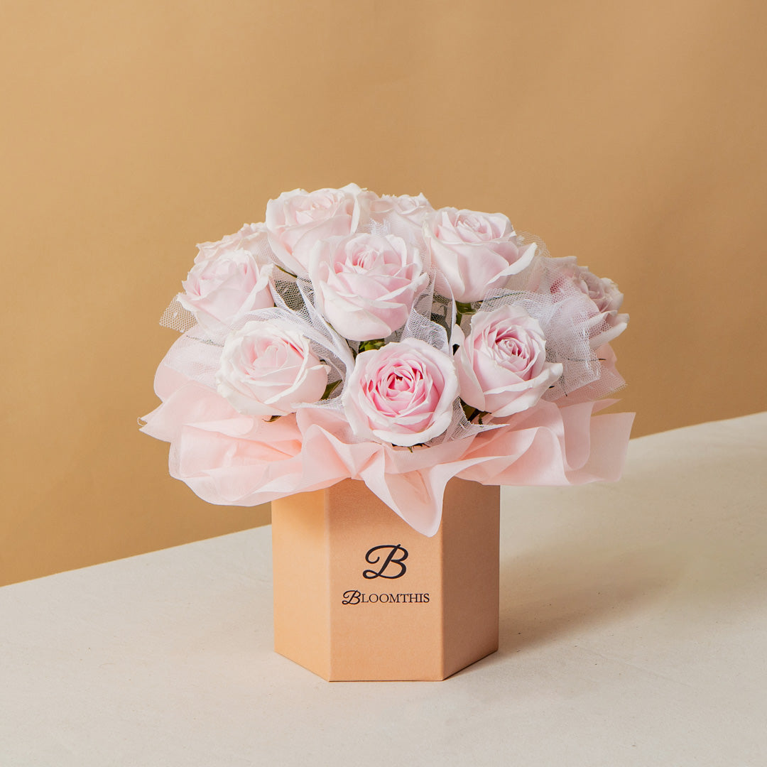 Odette Pink Rose Flower Box