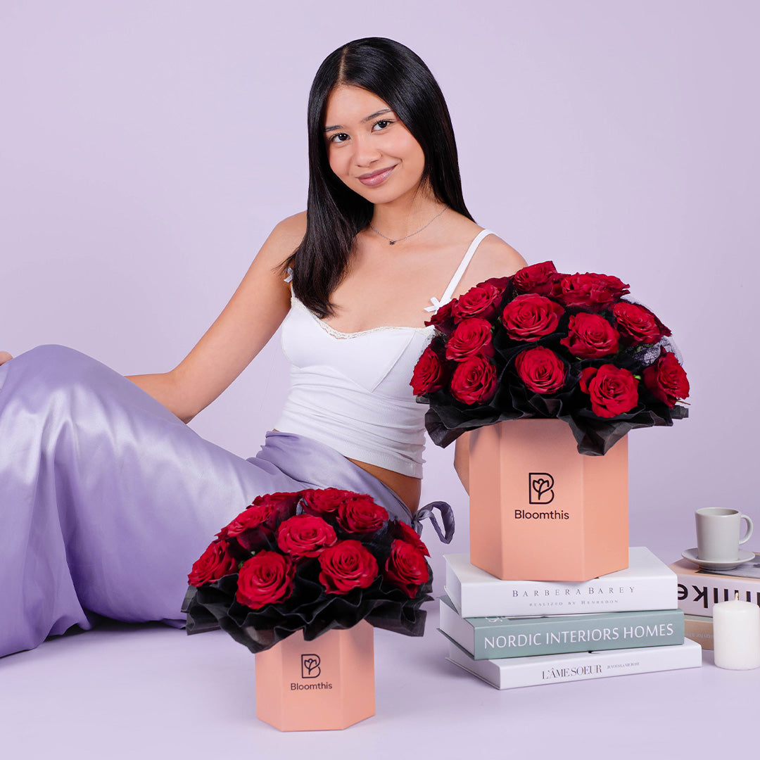 Odile Red Rose Valentine's Day Flower Box (VD)