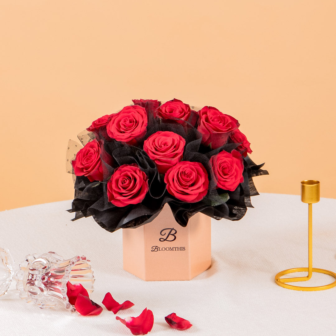 Odile Red Rose Flower Box (VD)