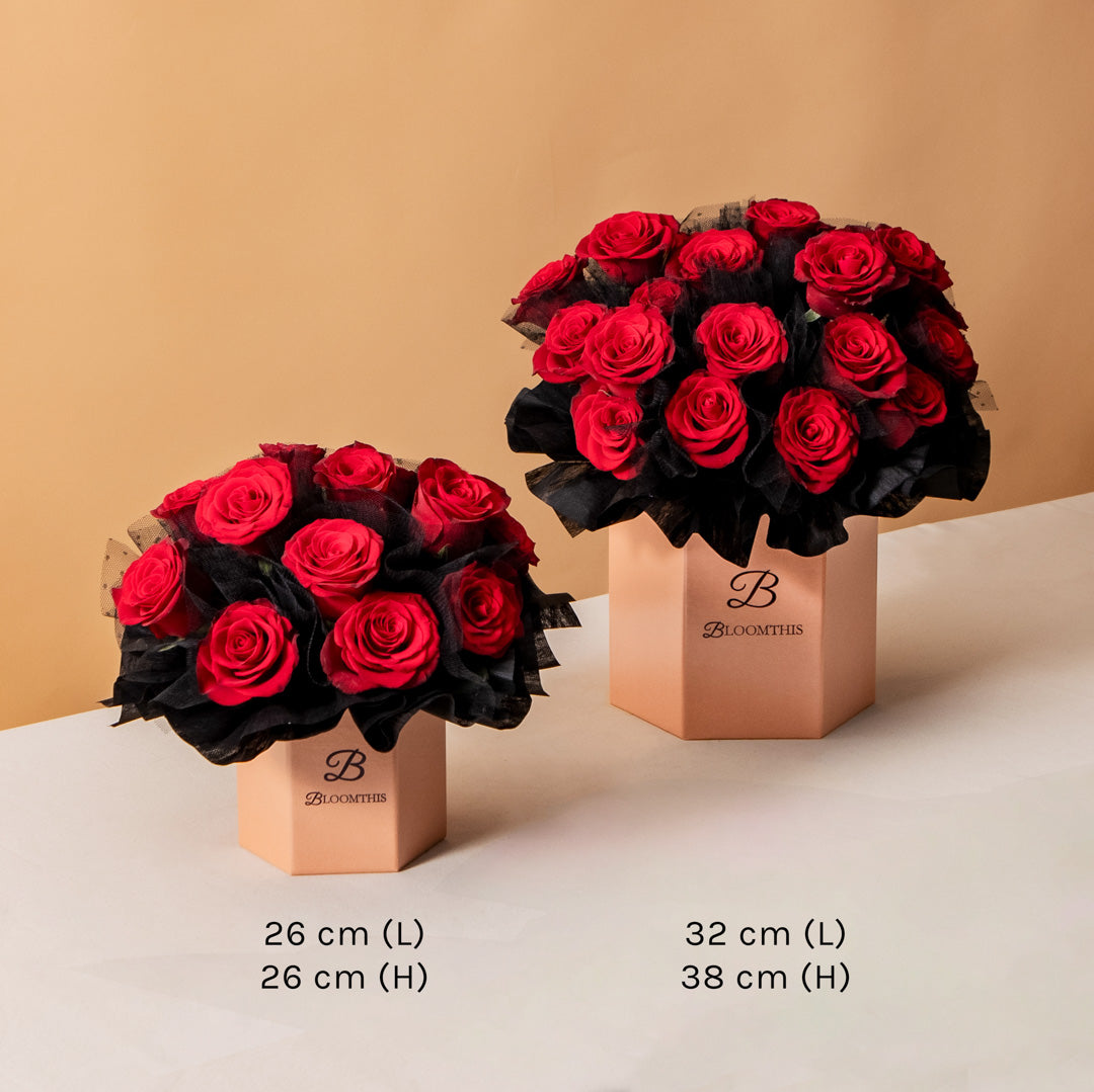 Odile Red Rose Flower Box (VD)