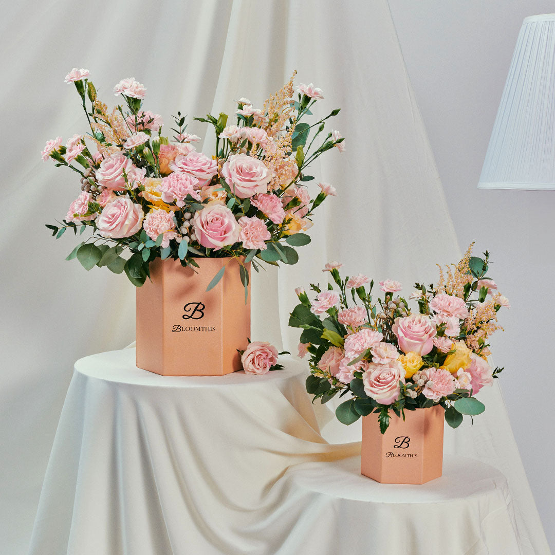 Victoria Pink Rose Flower Box